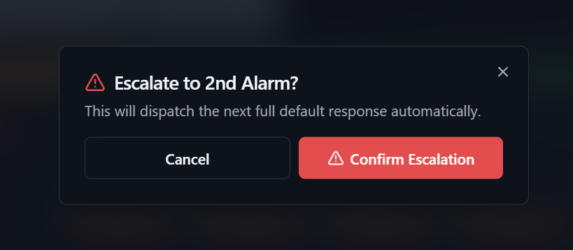 Escalation on one button