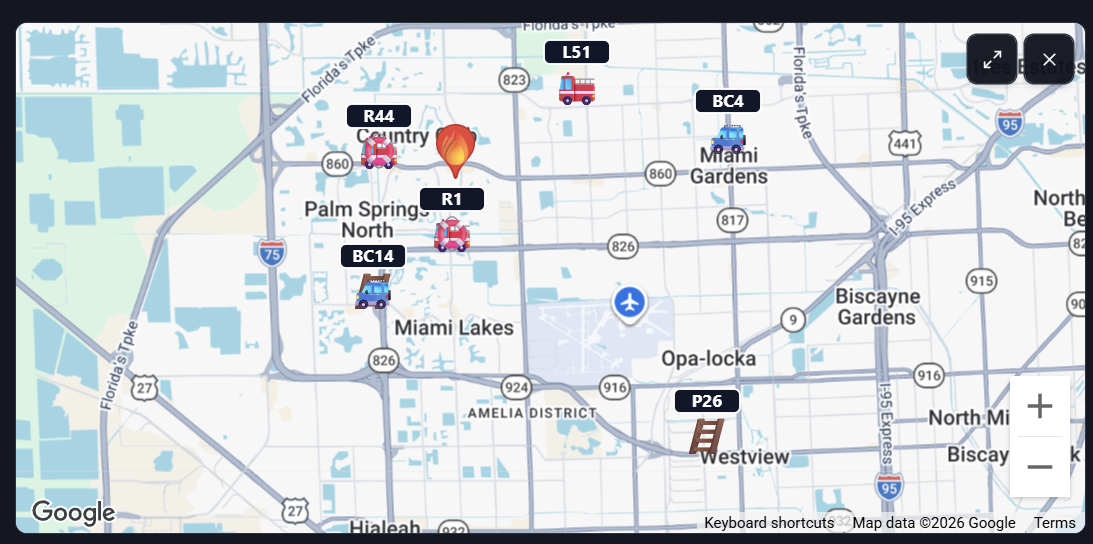 Live map on real coordinates